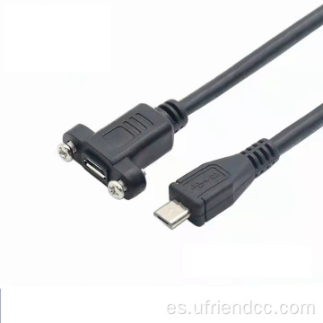 Cable de extensión de datos USB de montaje de panel de tornillo